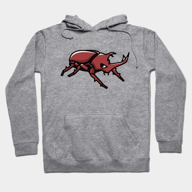 Rhino Beetle Design Hoodie by Radi-SH